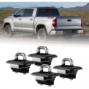 Bind ankers truck bed zij muurankers voor 2000-2013 TUNDRA intrekbaar met verschillende deuren en pop-out rail cap covers