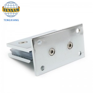 Hoogwaardige precisie cast dikke zinklegering 304 afgeschuinde badkamer 90 graden glazen scharnierende deur clip