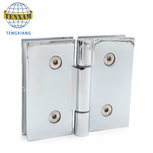 China Fabrikant Hoogwaardige glas tot glas 180 graden Zinklegering Douchedeur Scharnier