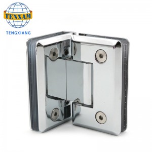 90 graden show glazen deur scharnier roestvrijstalen badkamerklem