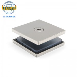 Chinese fabrikant glazen bedrijf clips chroom 2 * 2 inch clip messing glazen deur klem deur&venster scharnieren 8-12mm glazen badkamer standaard