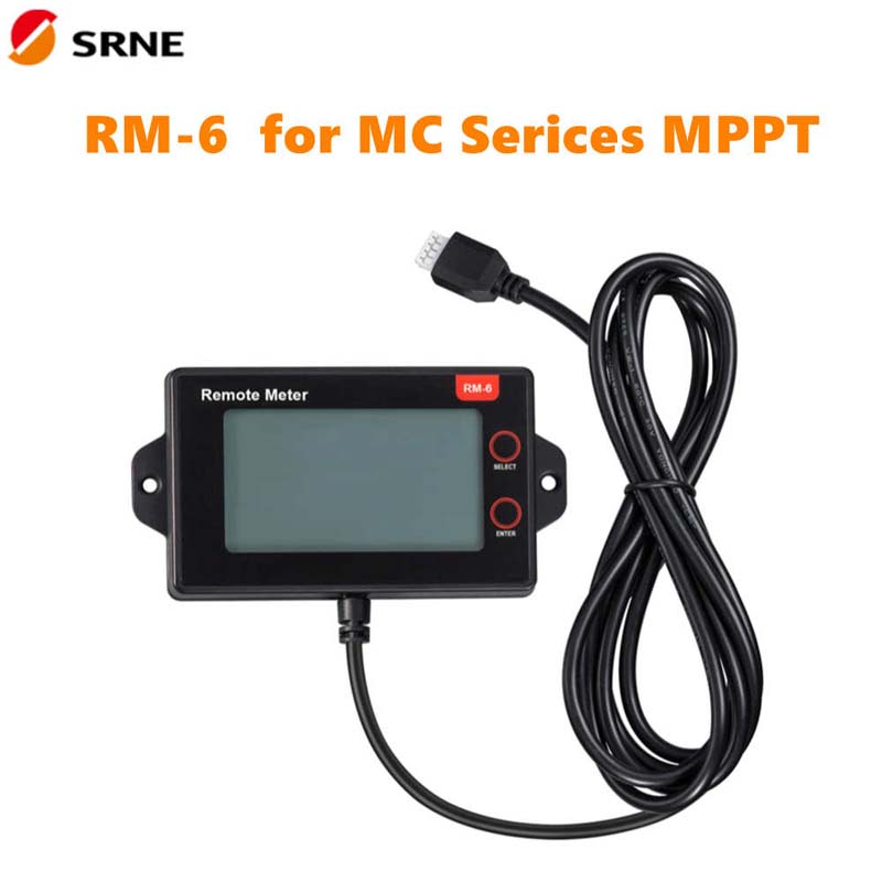 SREE RM-6 REMOTE METER LCD-scherm voor MC24 Series MPPT 20A 30A 40A 50A Solar Charge Controller