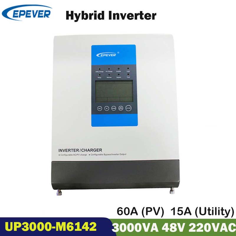 EPEEVER MPPT 3000W Solar Inverter 60A 48 V Pure Sinus Wave Hybrid Inverter 220 V 230V SOAR LADING INVERSOR UPEOwer M6142