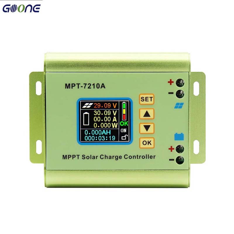 MPT7210A MPPT LCD Solar Panel Charge Controller Aluminiumlegering Zonne-regulator voor Lipo Batterij Output 600W 24V 36V 48V 60V 72V