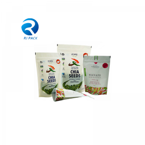 China staat op pouches met rits voor zaden