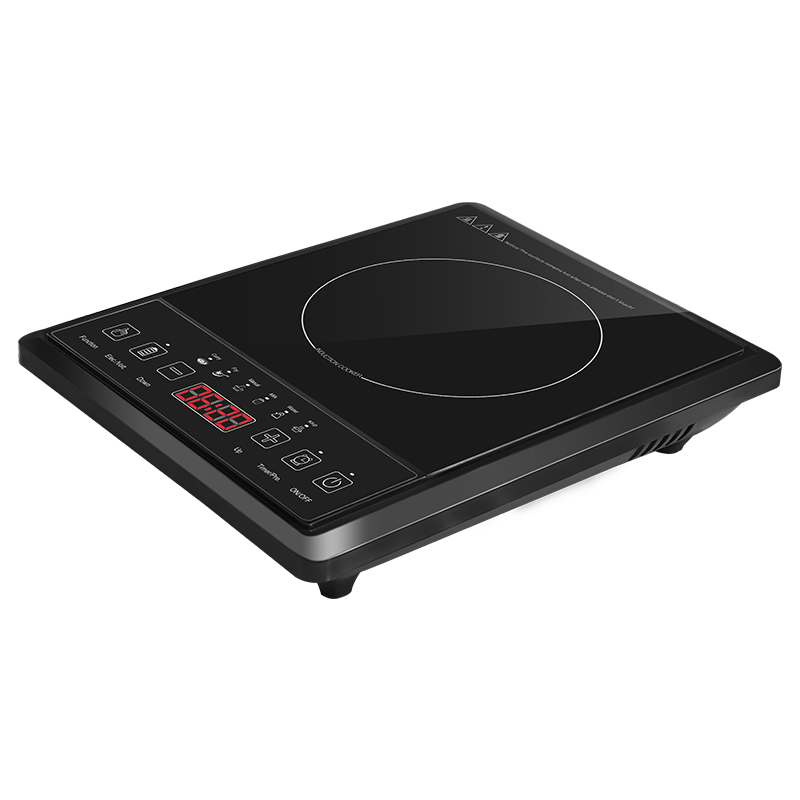 A13 Single Burner Induction Cook ultradunne inductiekookplaten, 8-level vermogen en temperatuurregeling met zwart gepolijst glaspaneel