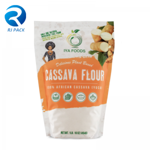 Recyclebare PET/PE High Barrier stand-up pouches voor meel,