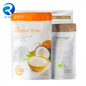 Recyclebare PET/PE High Barrier stand-up pouches voor meel,