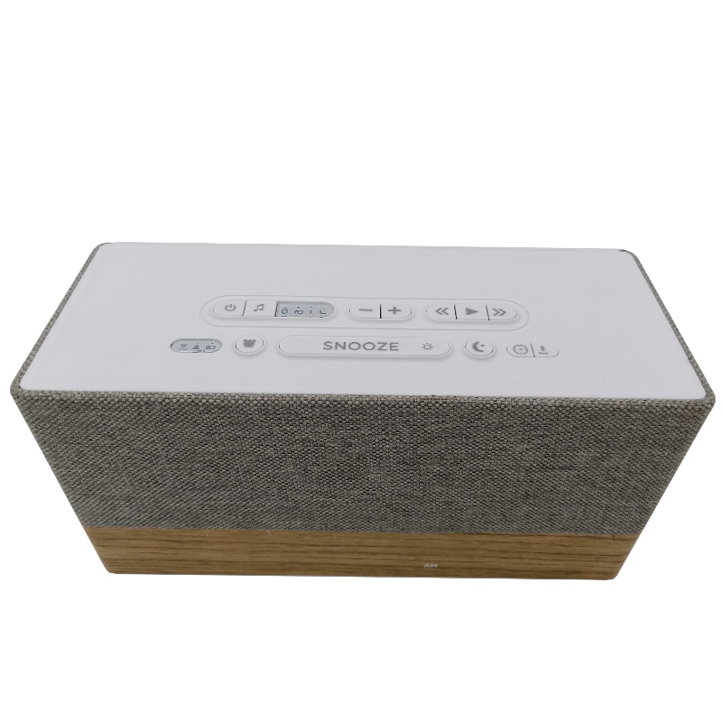 FB-CR320 High-end Houten Bluetooth Clock Radio Luidspreker W/Fabric Grill