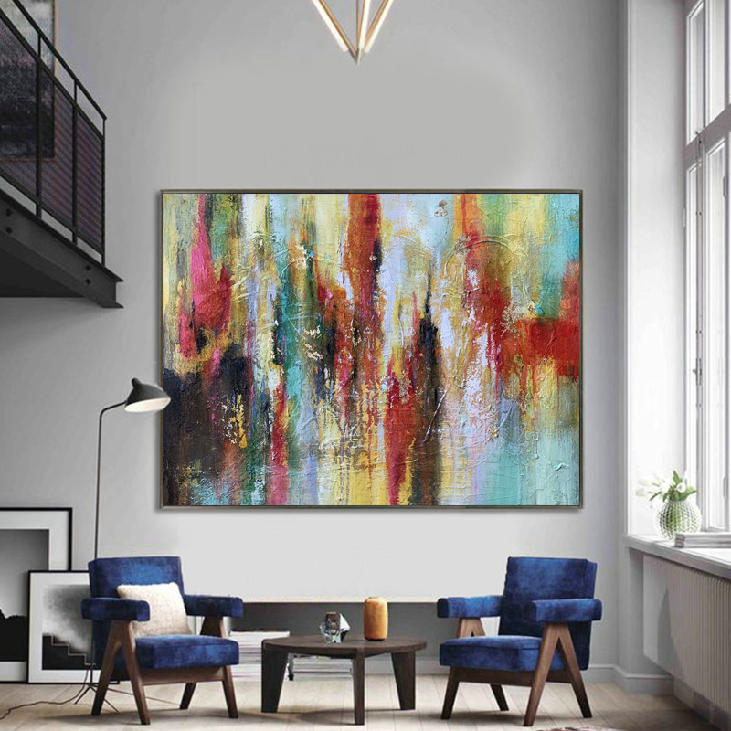 Abstracte hotel decoratie home decor muur moderne muur kunst canvas olieverfschilderij foto op canvas woonkamer