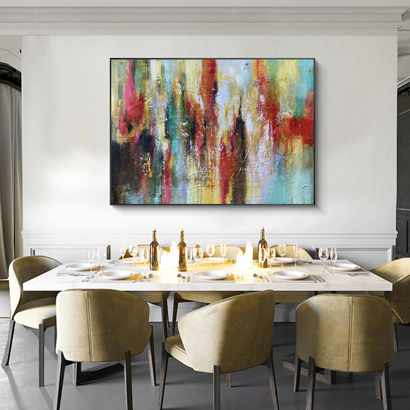 Abstracte hotel decoratie home decor muur moderne muur kunst canvas olieverfschilderij foto op canvas woonkamer