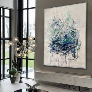 100% handgemaakte moderne muur kunst abstracte olieverfschilderij op canvas voor ingangs decor