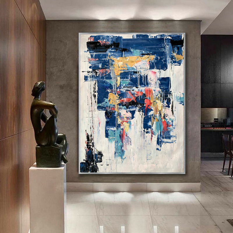 Groothandel moderne landschap muur decor schilderij abstracte handgemaakte olieverfschilderij