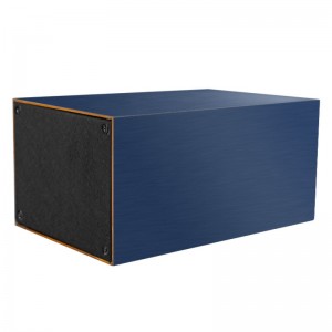 Blauwe metalen crematie-urnen