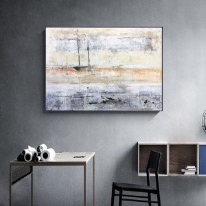 Aangepaste handgeschilderde acryl canvas landschap schilderij muur decor abstracte kunstwerk canvas olie voor woonkamer