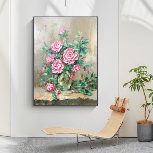 Fabriek groothandel bloem pure handgeschilderde acryl canvas-schilderij muur decor abstracte kunstwerk canvas olie voor woonkamer