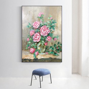 Fabriek groothandel bloem pure handgeschilderde acryl canvas-schilderij muur decor abstracte kunstwerk canvas olie voor woonkamer