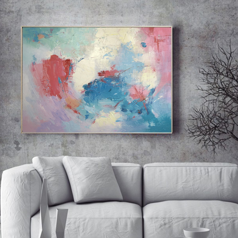 Moderne handgeschilderde acryl creatieve ingelijste muurschildering kunst abstract schilderij op canvas