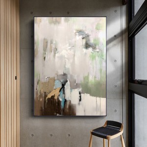 Handgeschilderde muur decor abstract schilderij eenvoudig kleurrijke canvas print schilderij woonkamer decoratieve schilderij