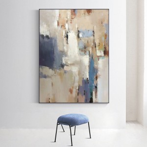 Handgeschilderde huisdecoratie grote maat muurschildering kleurrijke abstracte canvas kunst olieverfschilderij