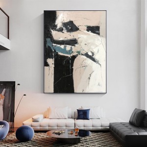 Groothandelnieuwste originele ontwerp hoge kwaliteit handgemaakte wanddecoratie grote abstracte kunst woonkamer olieverfschilderij