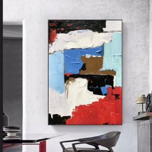 Nieuw product abstracte kunststof canvas pure handgeschilderde muur olieverfschilderij voor woonkamer decoratie