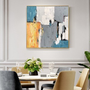 Nieuw ontwerp totaal handgeschilderde gouden folie wandkunst abstracte canvas olieverfschilderij op canvas