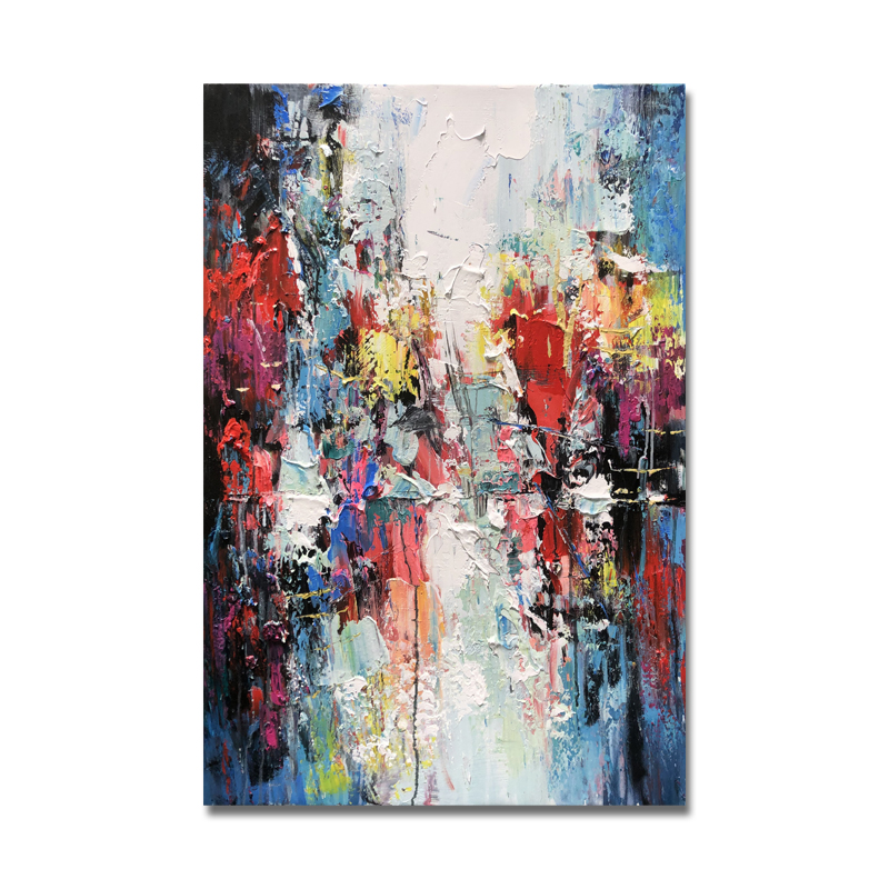 Handgemaakte eenvoudige abstracte handgeschilderde ingang olieverf Thuis decoratieve kunst werk op canvas