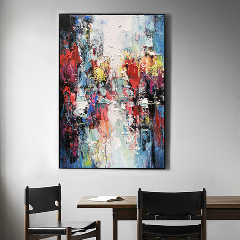 Handgemaakte eenvoudige abstracte handgeschilderde ingang olieverf Thuis decoratieve kunst werk op canvas