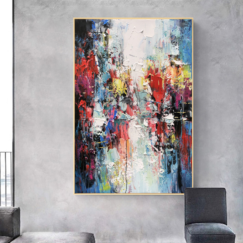 Handgemaakte eenvoudige abstracte handgeschilderde ingang olieverf Thuis decoratieve kunst werk op canvas