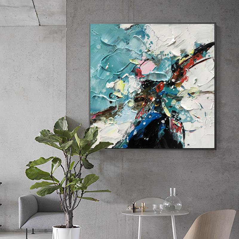 Hedendaags hotel hand canvas abstracte foto olieverfschilderijen wandkunst decor voor woonkamer decoratieve minimalistische schilderkunst