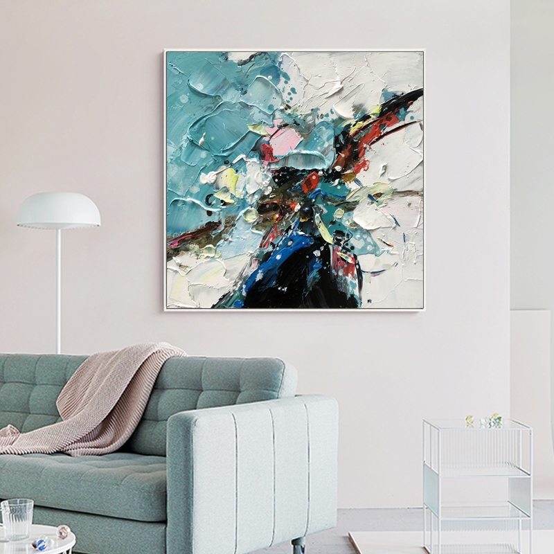 Hedendaags hotel hand canvas abstracte foto olieverfschilderijen wandkunst decor voor woonkamer decoratieve minimalistische schilderkunst