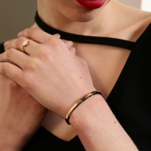 Roestvrijstalen opening belettering armband