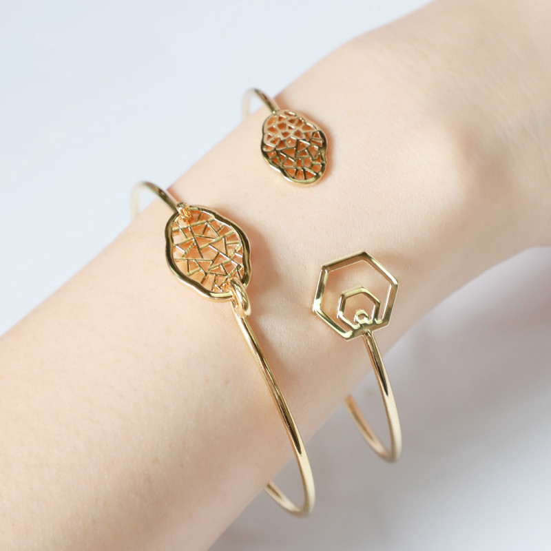 Begonia bloem open armband