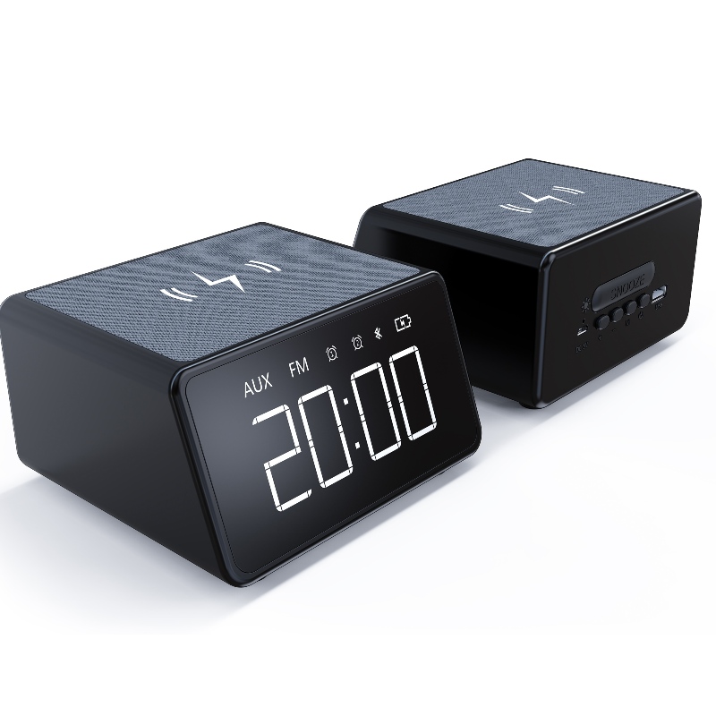 FB-CR01W 1.4 inch Bluetooth-klokradio met Qi draadloze oplader
