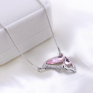 Butterfly-vormige Oostenrijkse kristallen ketting