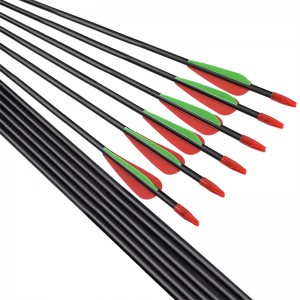 Elong Outdoor 114478 ID5mm 28 inch glasvezel pijl stroomlijn TPU vaan voor boogschieten doelwitothing