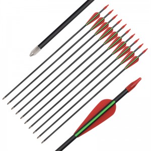 Elong Outdoor 114478 ID5mm 28 inch glasvezel pijl stroomlijn TPU vaan voor boogschieten doelwitothing