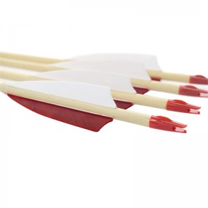 Elong Outdoor 110260-01 28 inch houten pijl met kalkoenveer boogschieten schieten en jagen