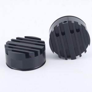 Custom Extrusie CNC Machining Geanodiseerd Ronde Aluminium Hittegootsteen Aluminium Zwart LED-profiel Heatsink