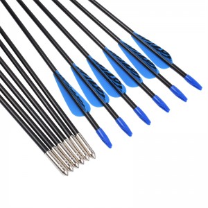 Elong Outdoor 110099 ID5mm 28 inch glasvezel pijltijger patroon vaan boogschieten schieten met behulp van