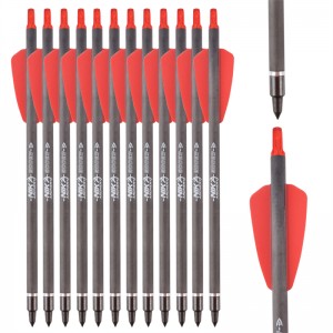 Nika boogschieten 113167-02 ID6.2mm 7.5 inch carbonvezel kruisboog bouten plasticnock boogschieten fotograferen Cobra System adder/R9/RX