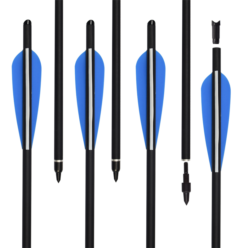 Elong Outdoor 110045 OD8.8mm 17 inch Rollfiberglass Bolt TPU Vanes Boogschieten Crossboogbouten