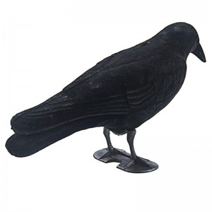 Guguluza Stand Full Body Flocking Crow Coy Hunting Plastic Black Crow Coyss Hallows \\\\\\\\\\\\\\\\\\\\\\\\\\\\ \'s Day Decor W/feet Stake, Tuindecoratie