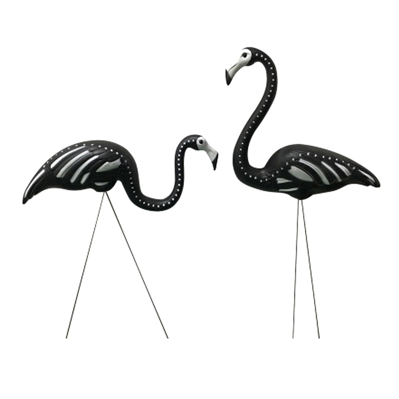 Black Skeleton Yard Flamingos Halloween Plastic Flamingos Gazon Decor Ornamenten Zombie Gazon Ornament