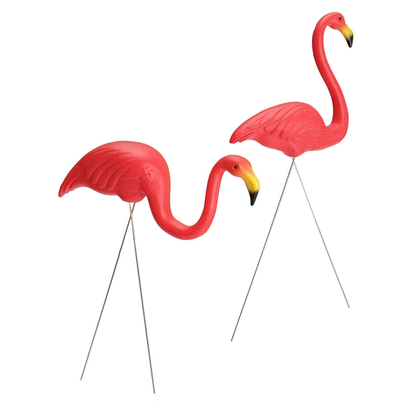 Roze flamingo plastic yard tuin gazon kunst ornamenten retro speelgoed decor