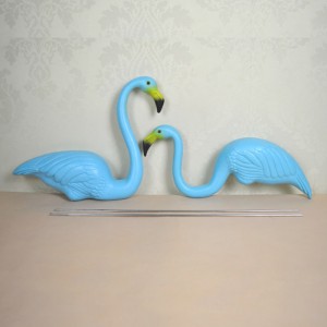 Simulatie plastic blauwe flamingo vogels tuinieren dier decoraties outdoor benodigdheden