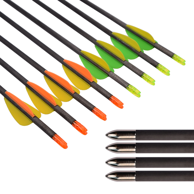 Elong Outdoor 112164 ID4.2mm Carbon arrow 30 inch SP600 Boogschieten Recurve boog Doelopname