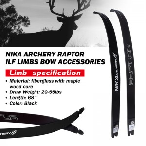 NIKA BOCKERY 270007 25H @ 68Inch ILF Boogschieten Recurve Bow Lemb voor Recurve Bow Set Target Jacht en Fotograferen