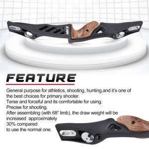 NIKA BOCKERY 220026 ET1S 17INCH ILF LH Recurve Riser voor Recurve Bow Set Apparatuur Target Outdoor Shooting and JOCETING